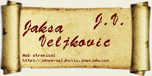 Jakša Veljković vizit kartica